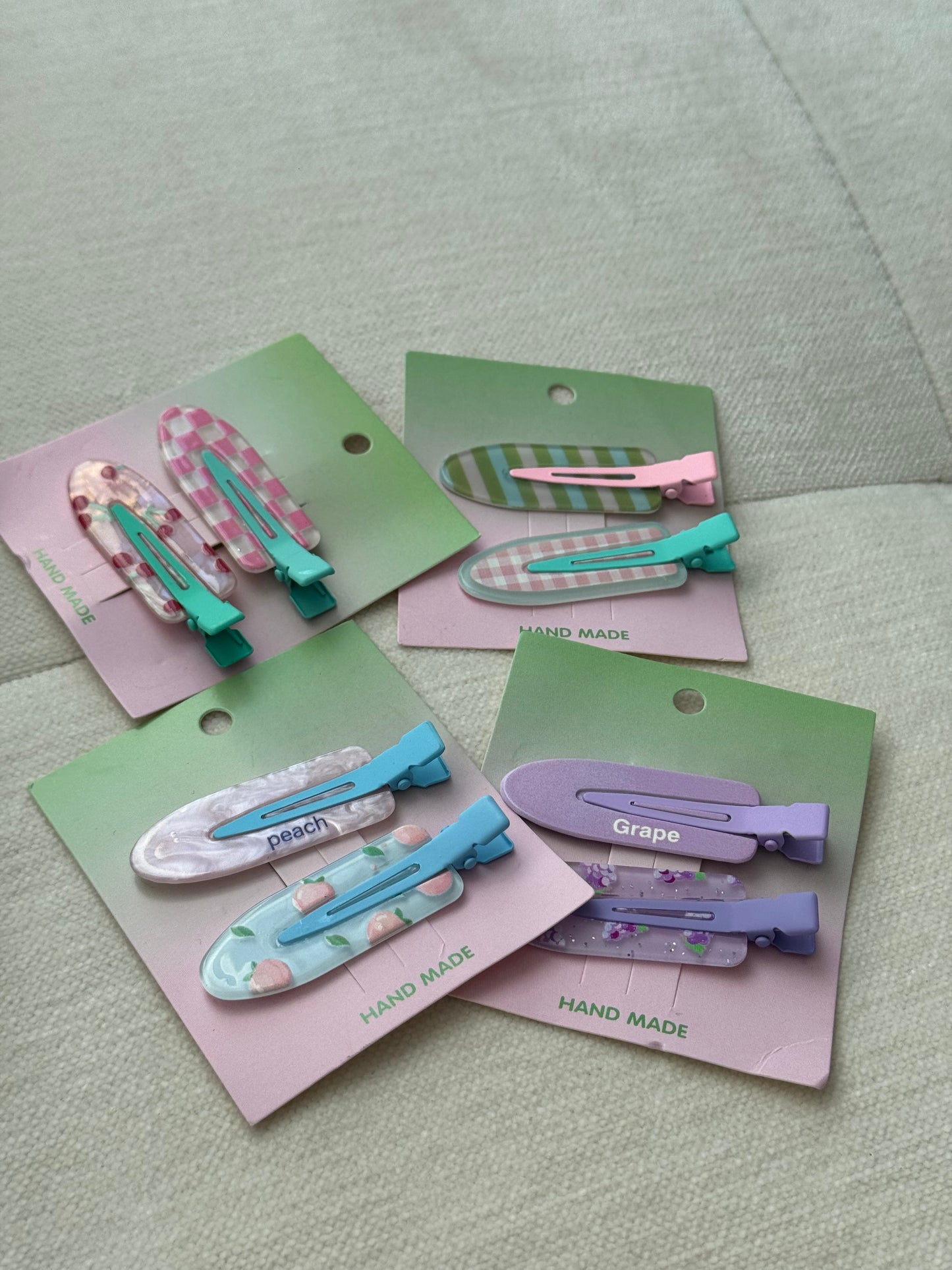fruit hair clips bundle