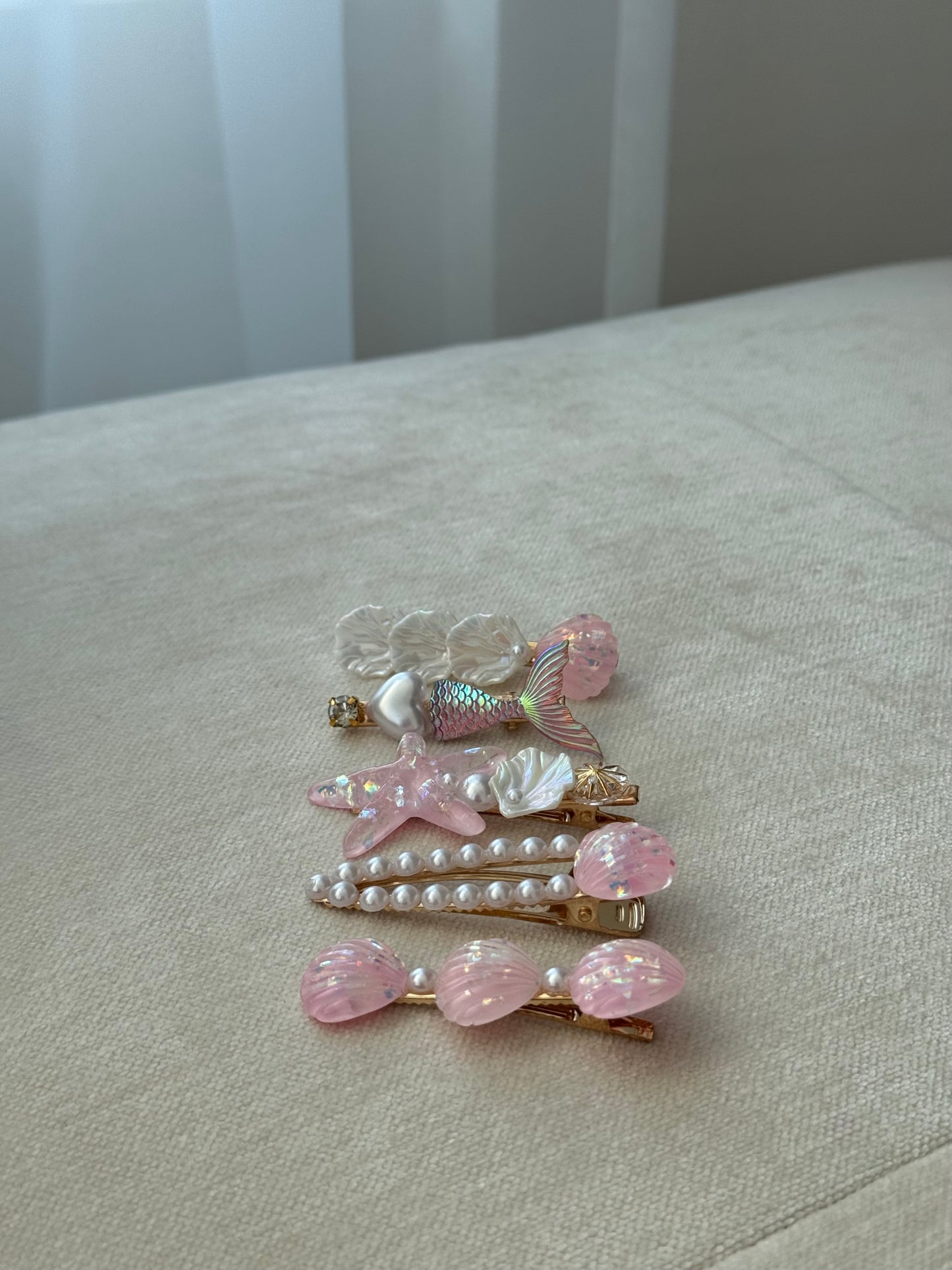 pink ocean hairclips