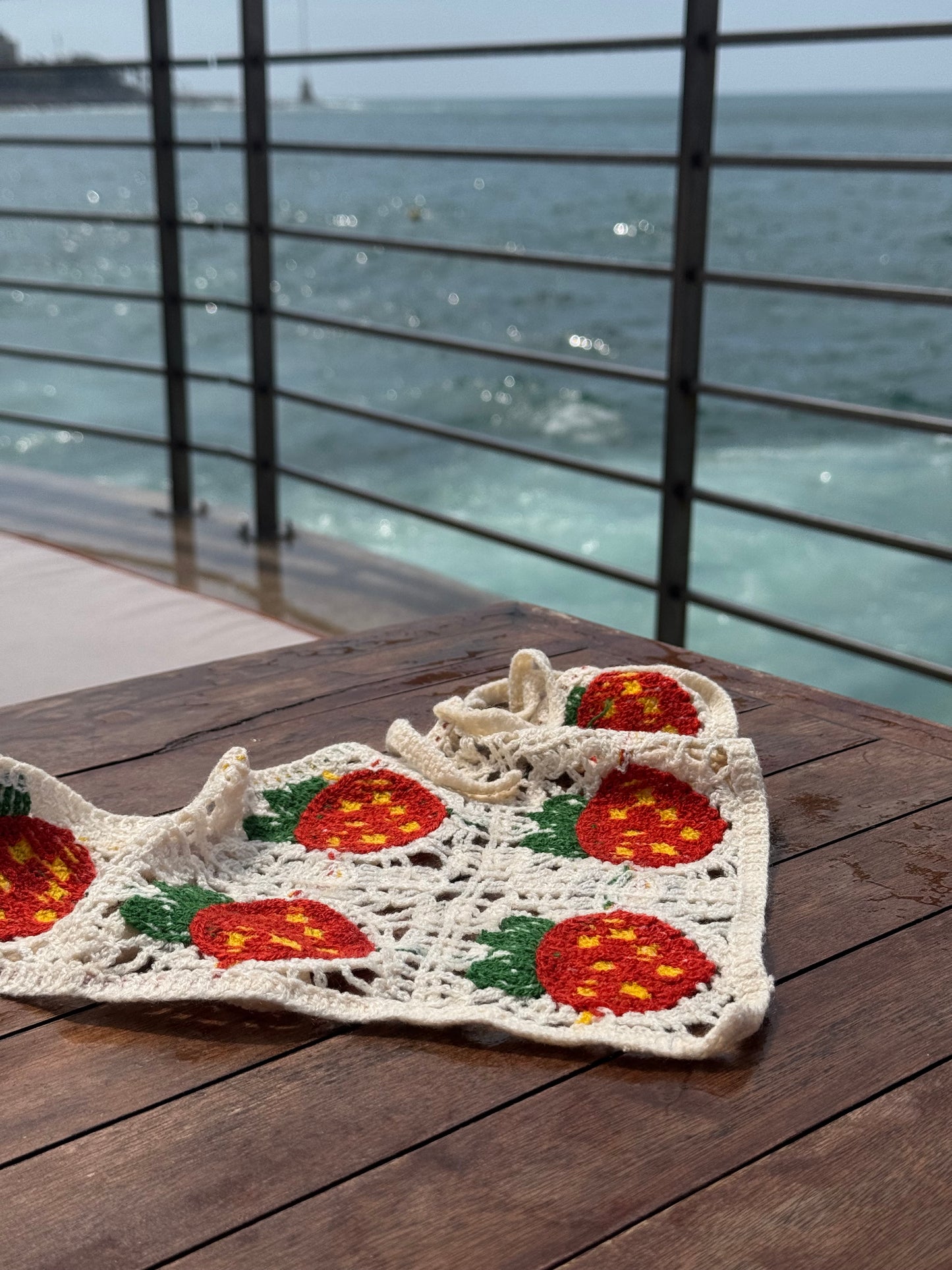 red strawberry bandana