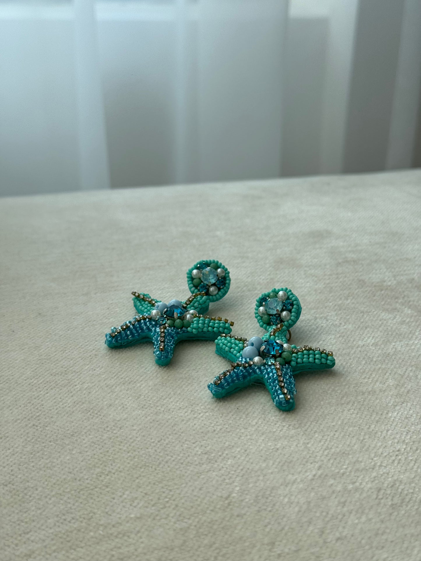 blue star earrings