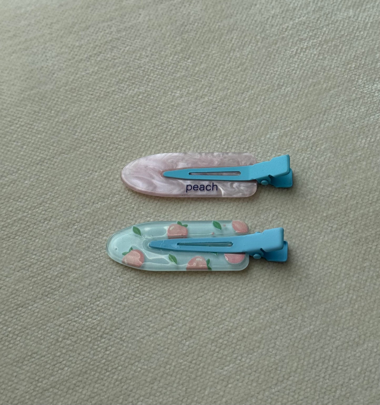 peach hair clips