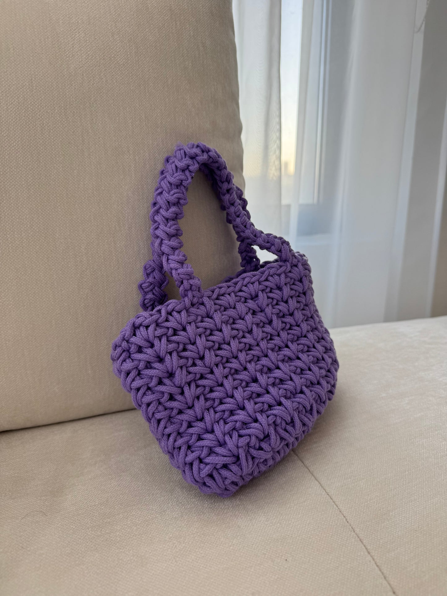 purple beach bag