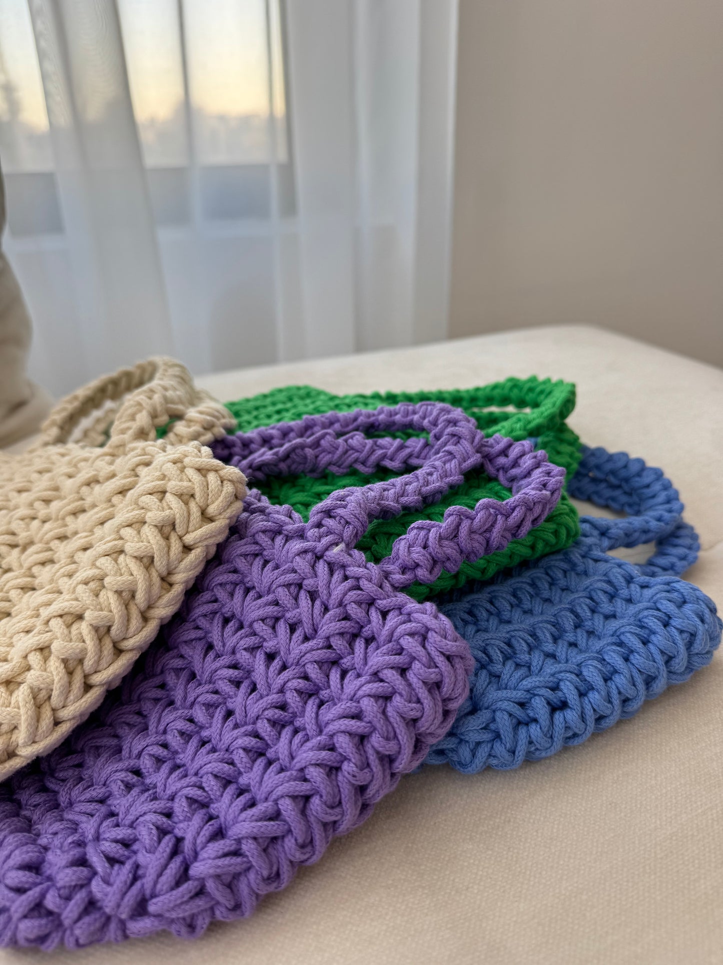 purple beach bag