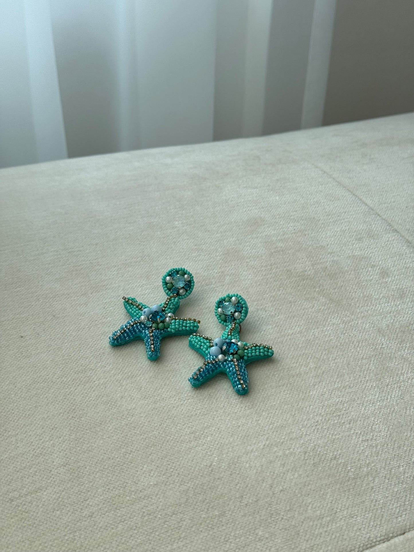 blue star earrings