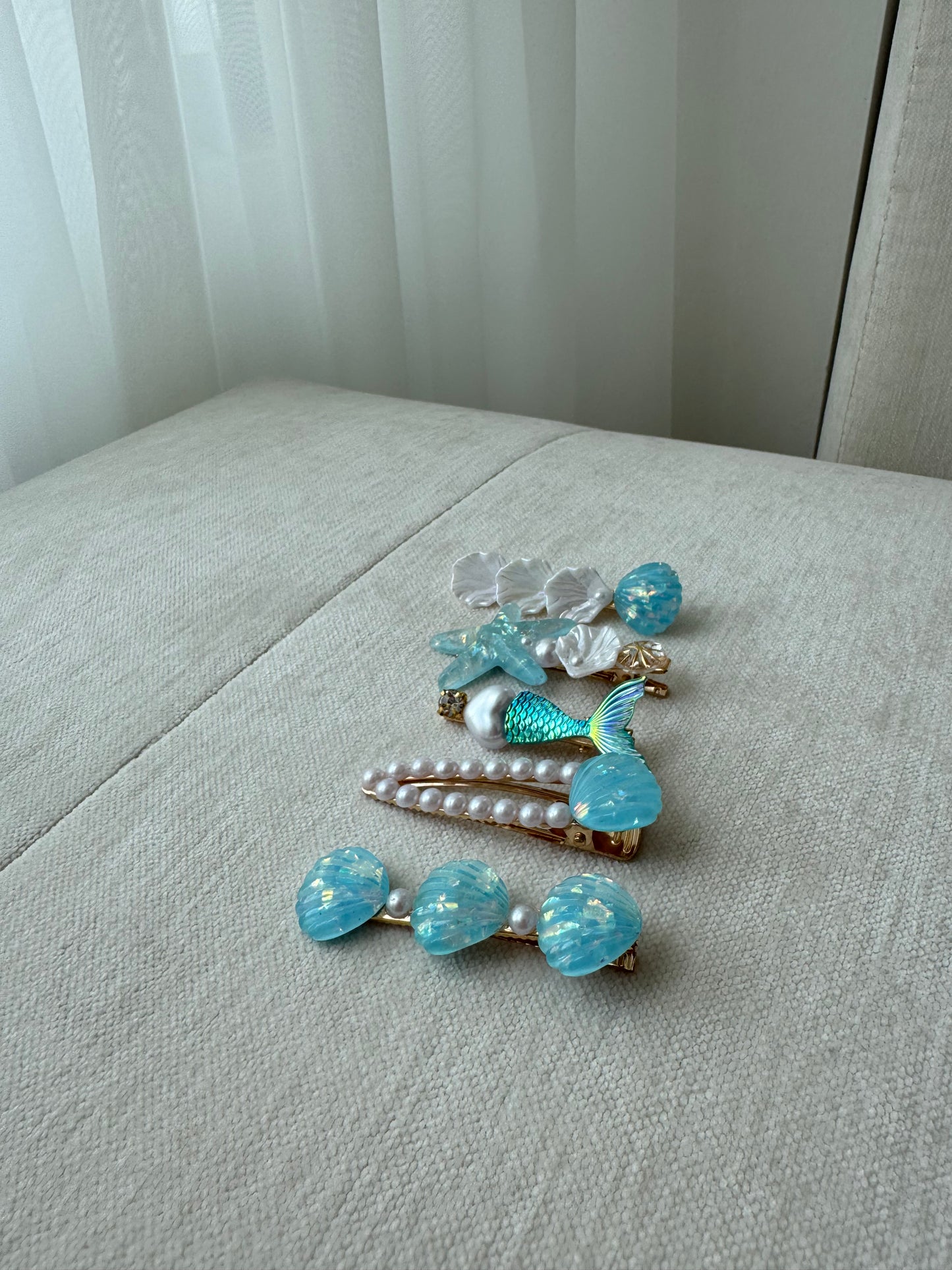 blue ocean hairclips
