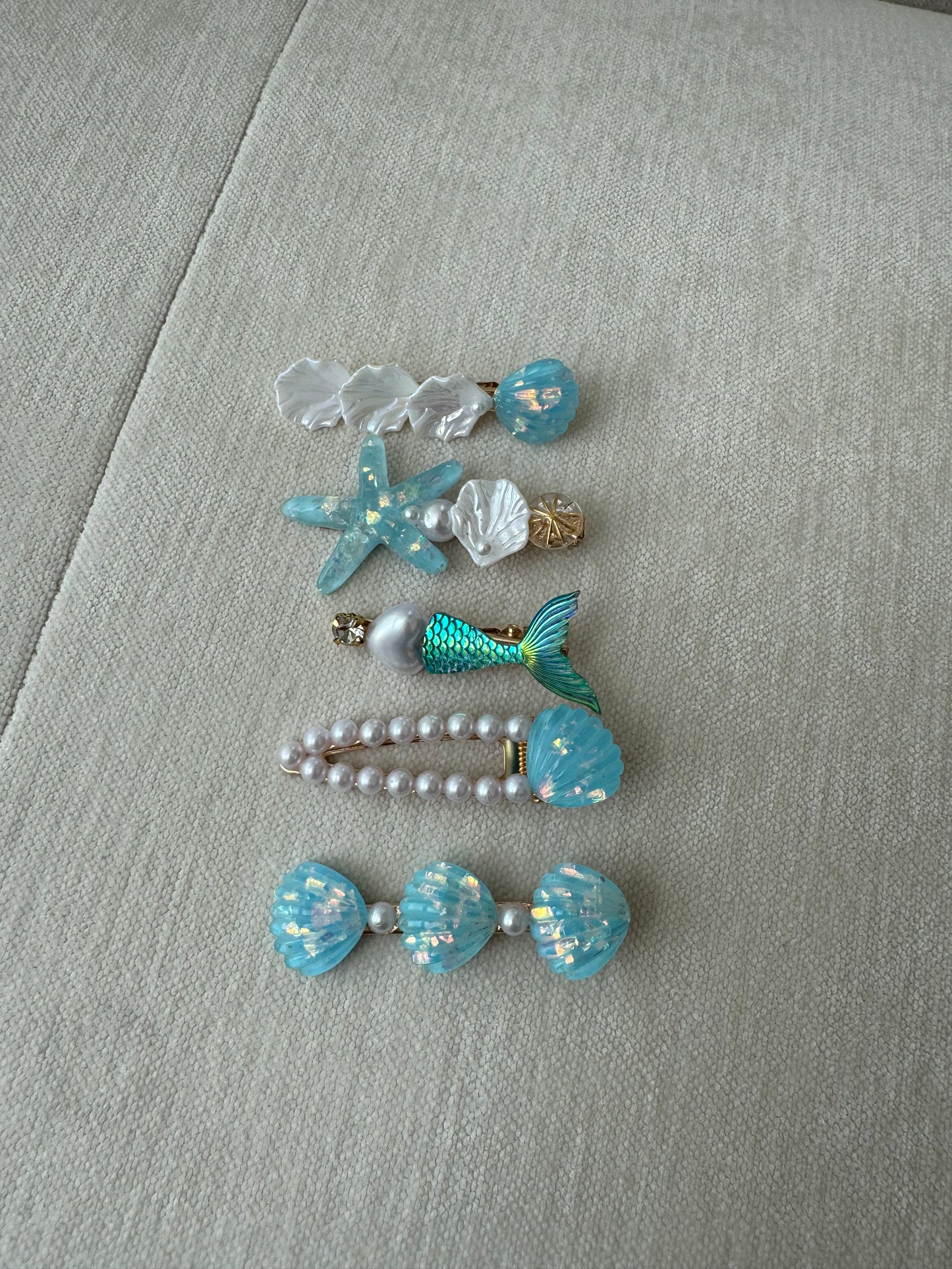 blue ocean hairclips
