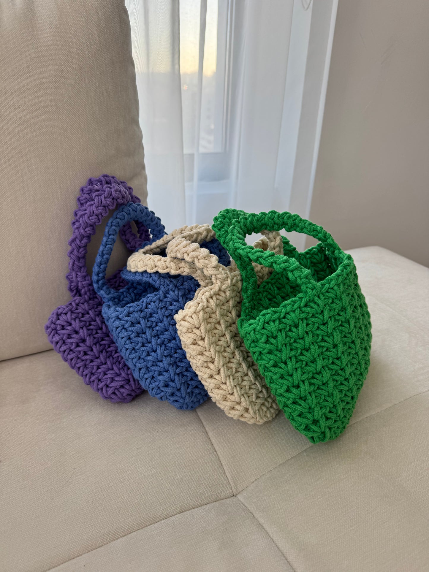 green beach bag