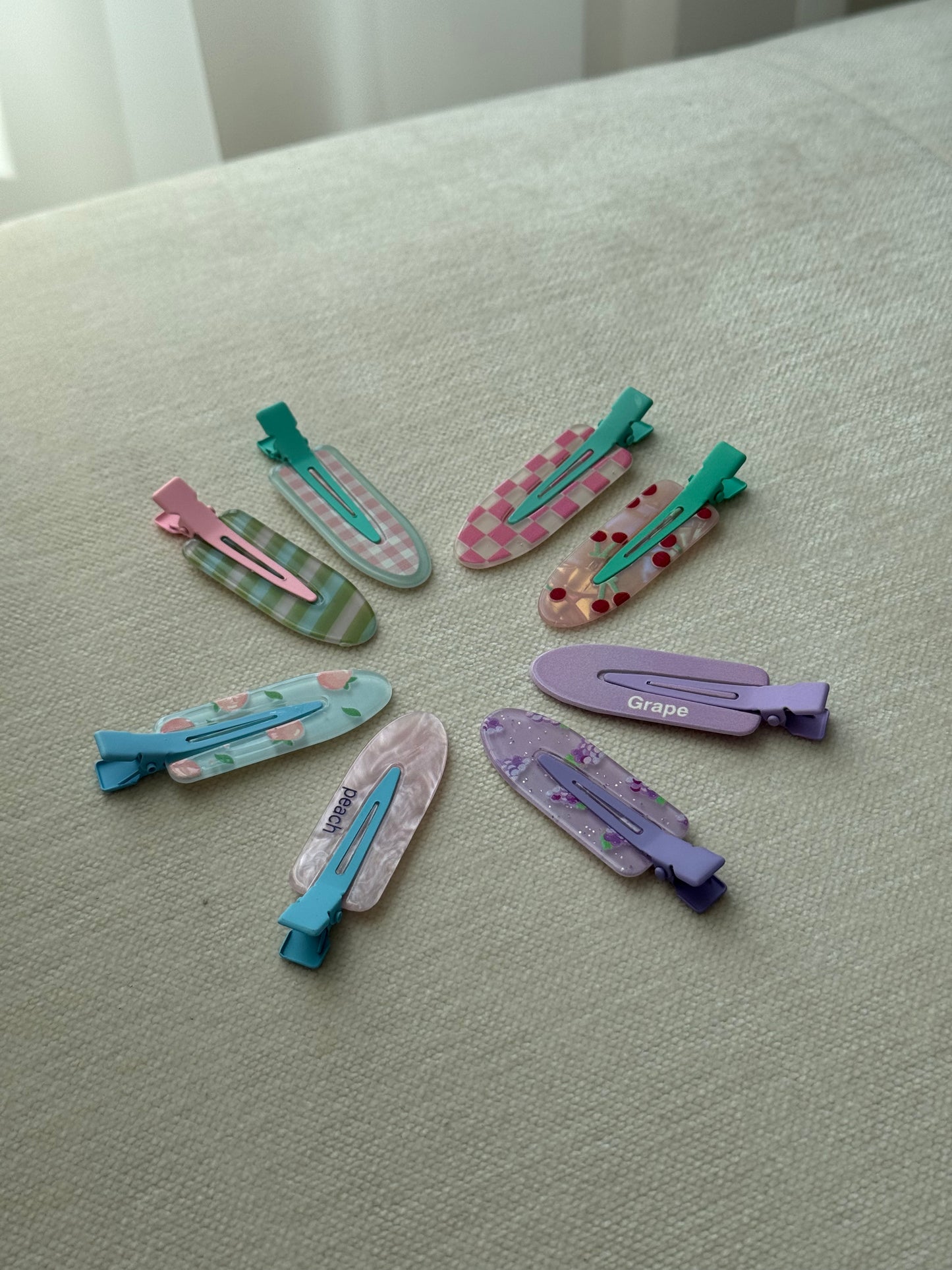 fruit hair clips bundle