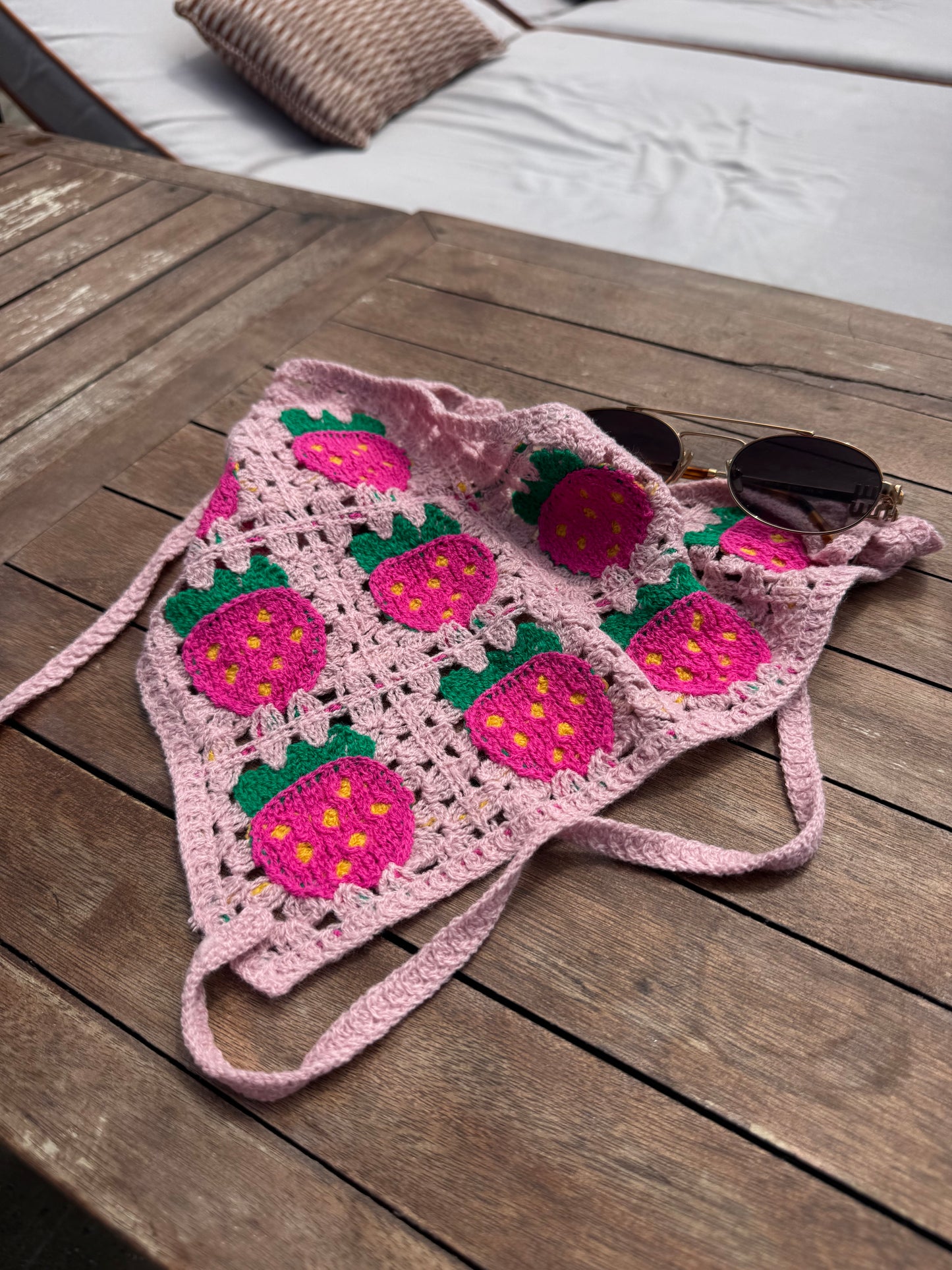pink strawberry bandana