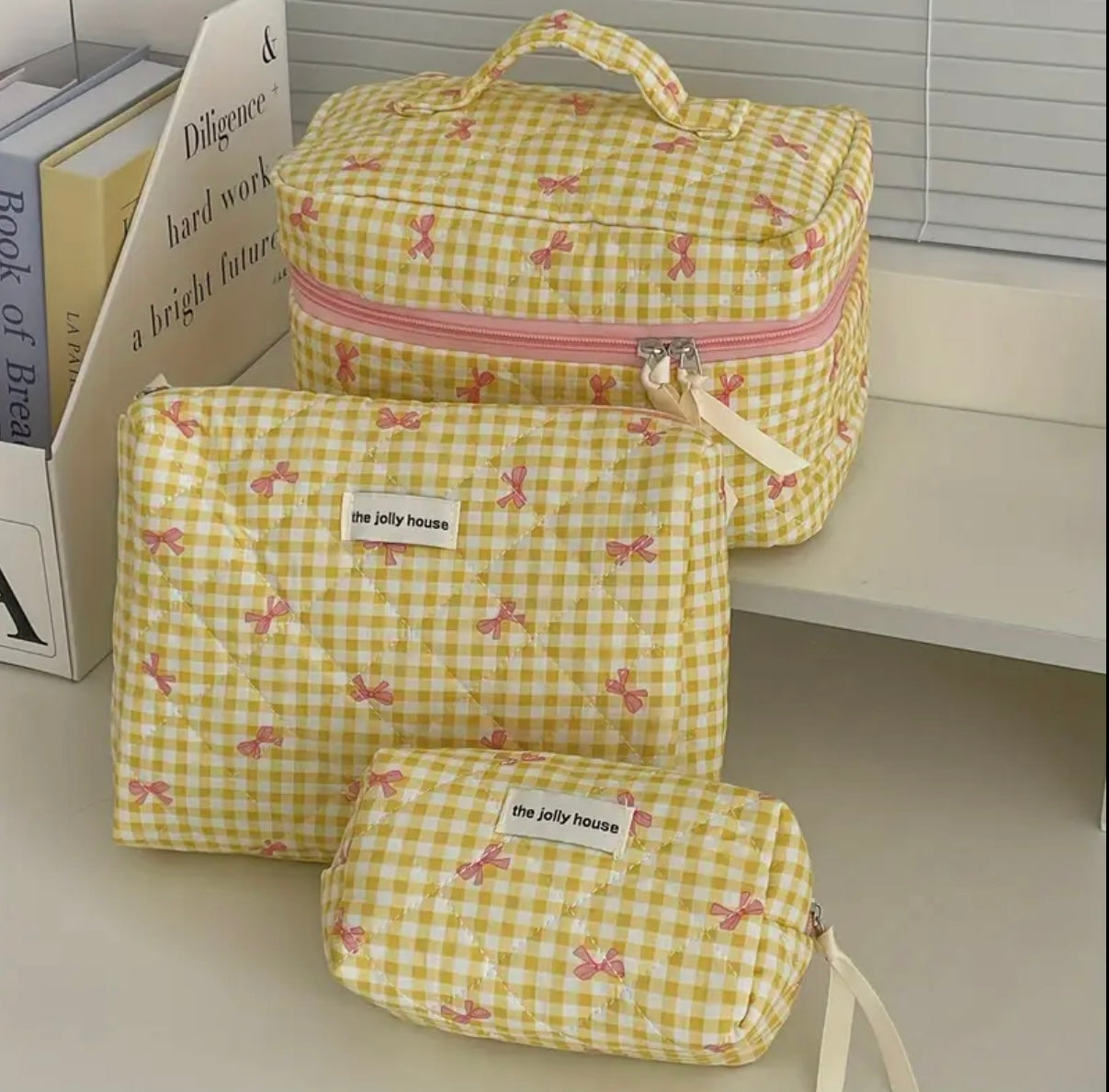 3pcs yellow pouches