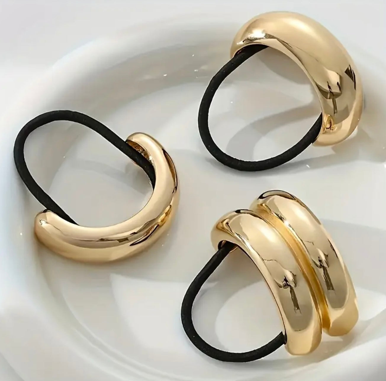 Gold hair ties(3pcs)
