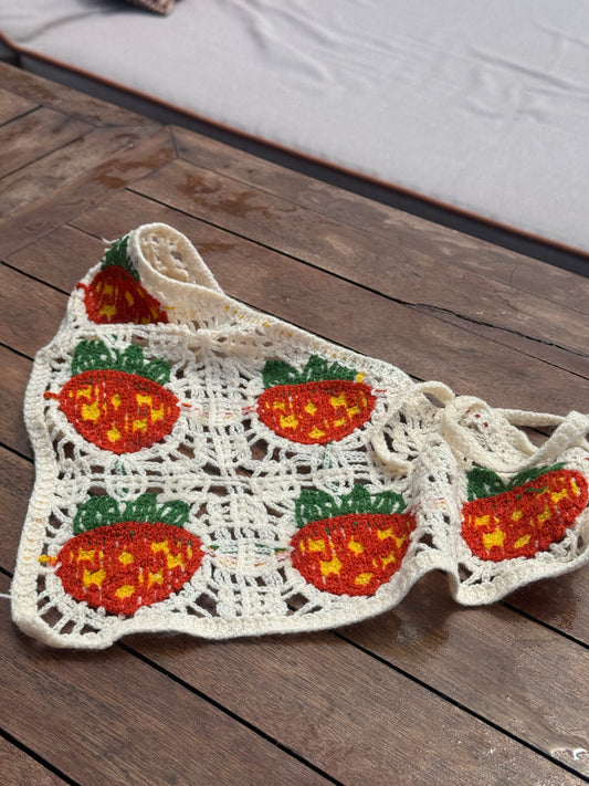 red strawberry bandana