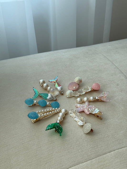 colourful ocean hairclips