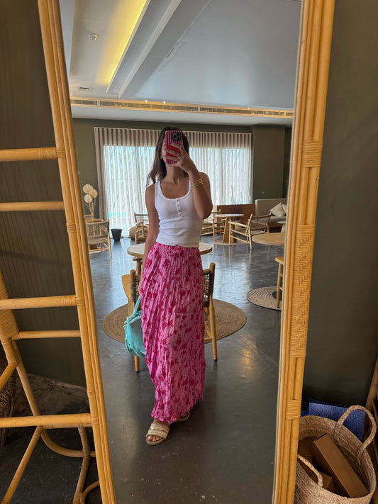 floral maxi skirt