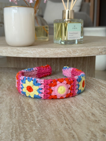 multicolour floral headband