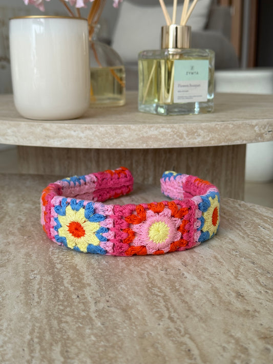 multicolour floral headband