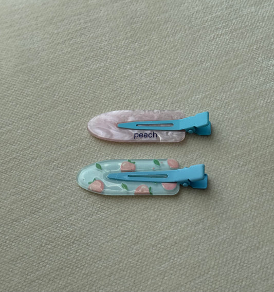 peach hair clips