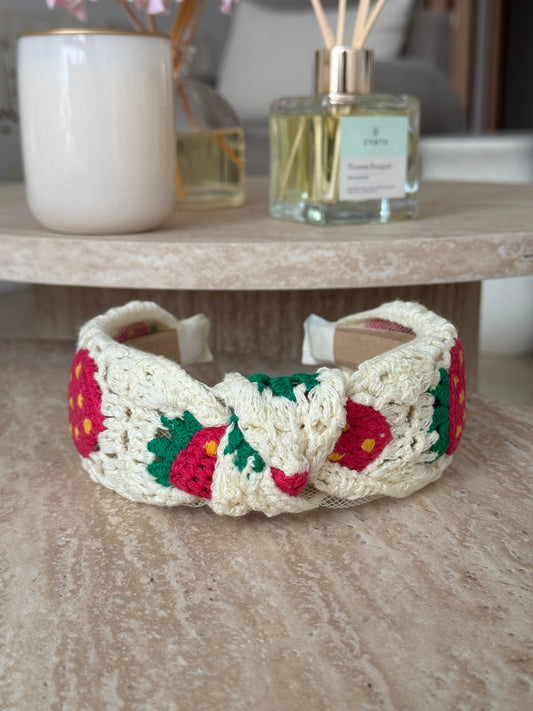 twisted strawberry headband