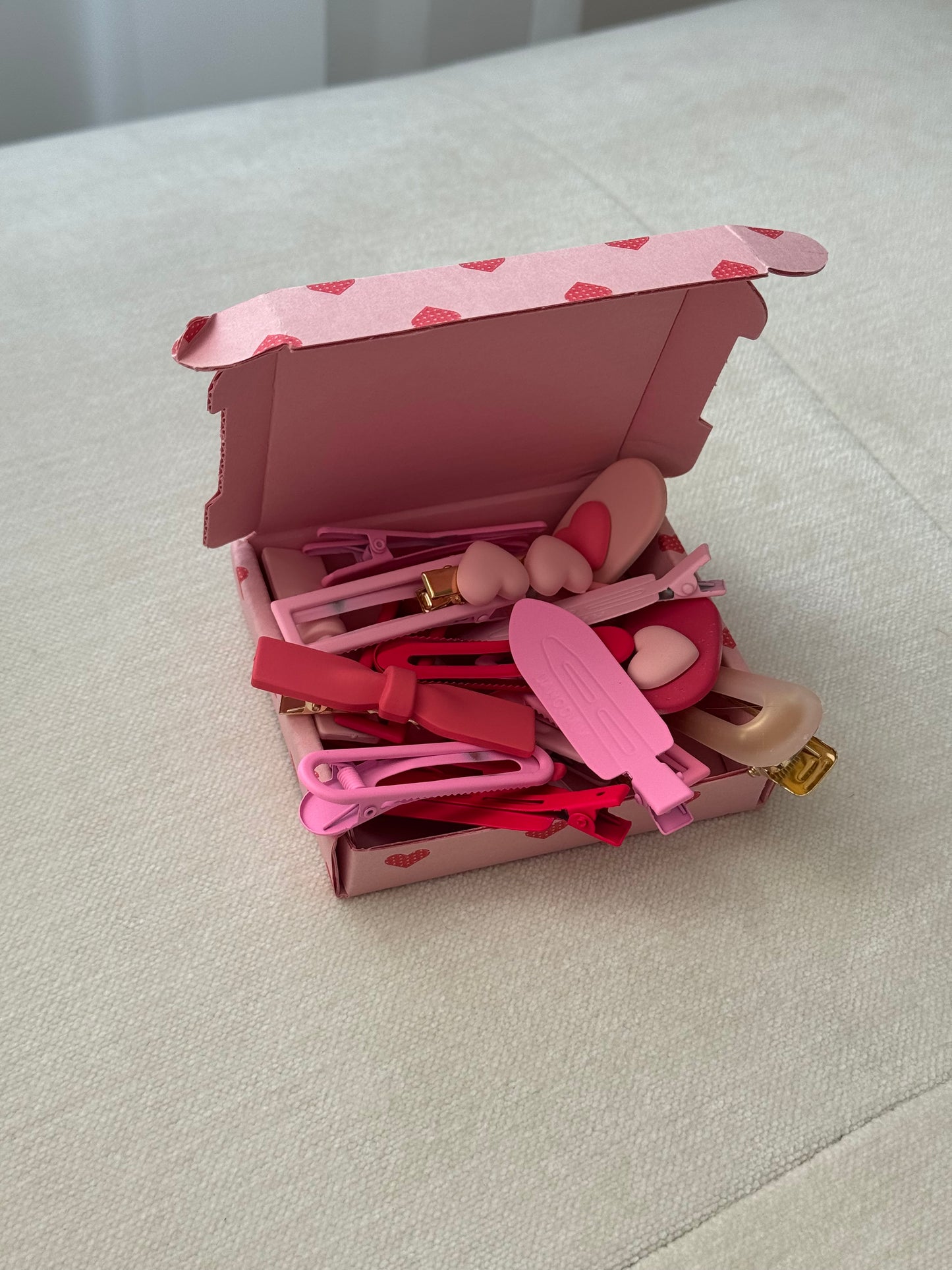 pink hair clips bundle
