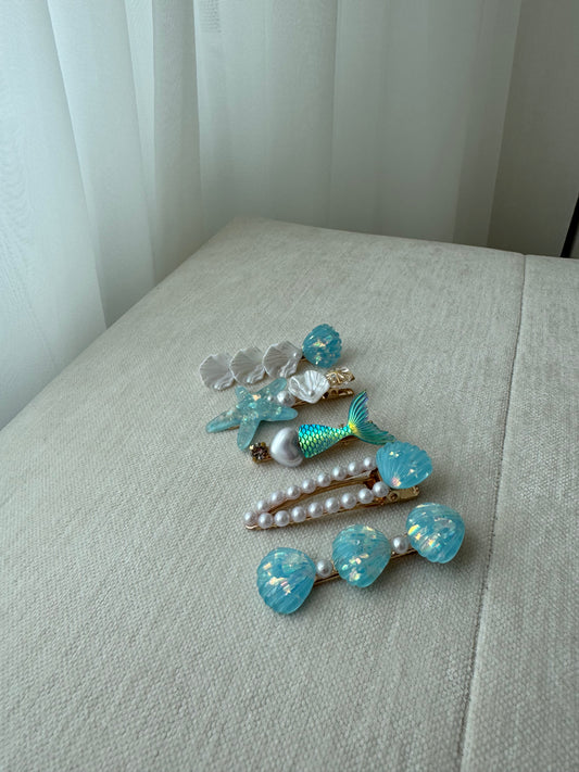 blue ocean hairclips