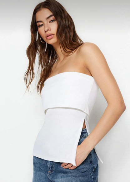 White layered top