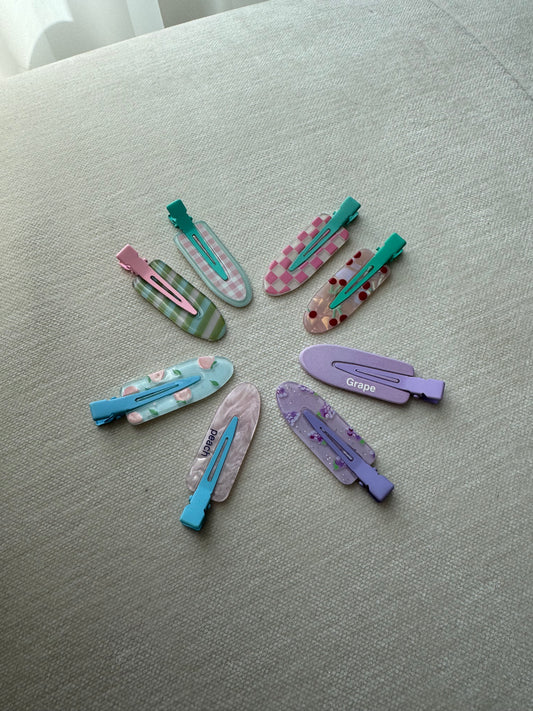 fruit hair clips bundle