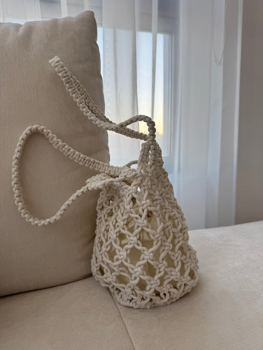 white net beach bag