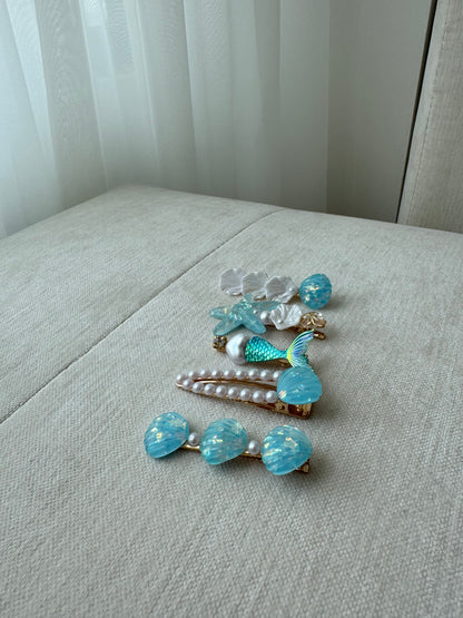 blue ocean hairclips