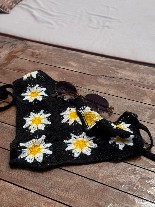 black sunflower bandana