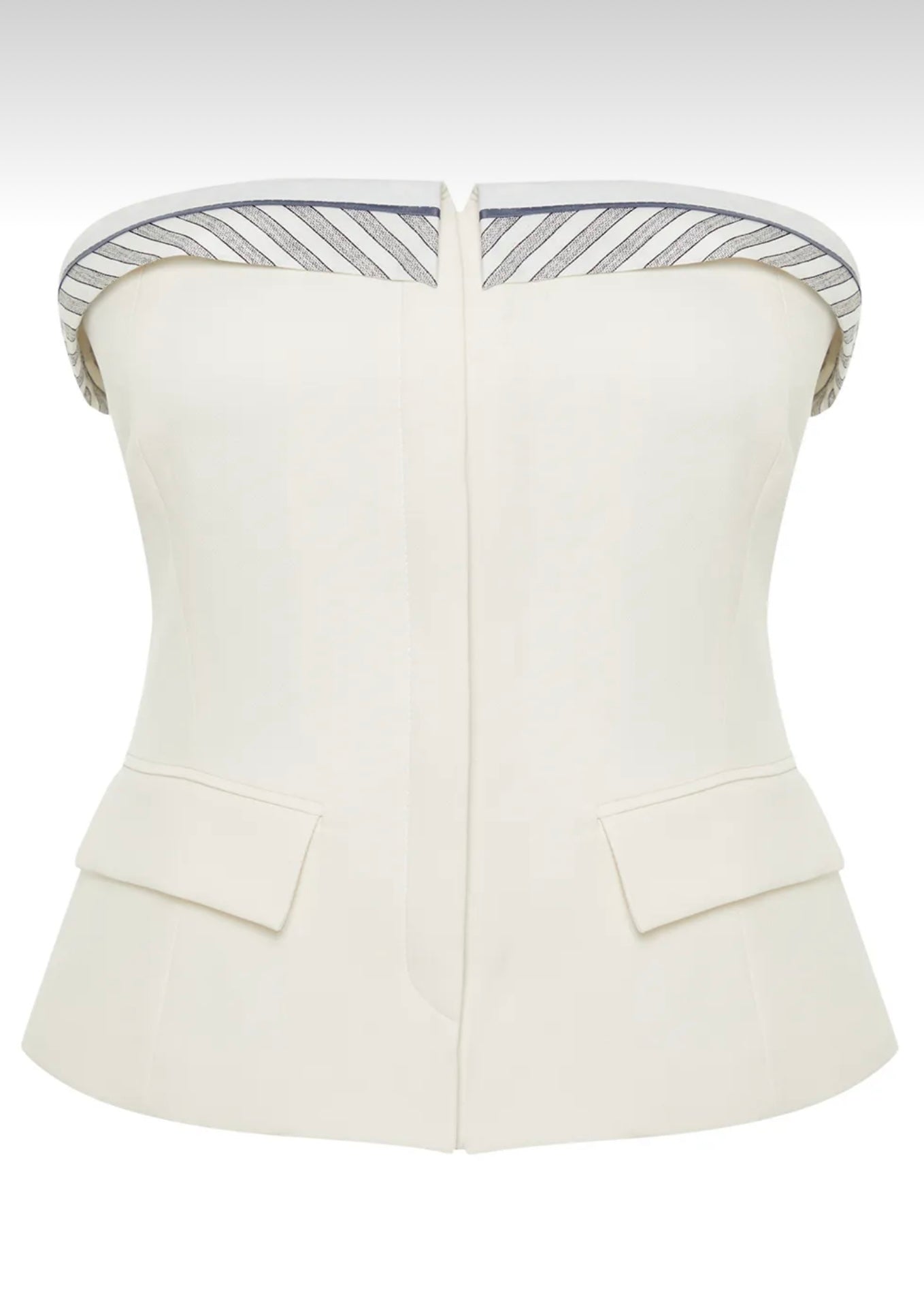 Tailored strapless top