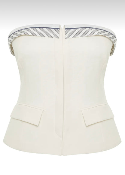 Tailored strapless top