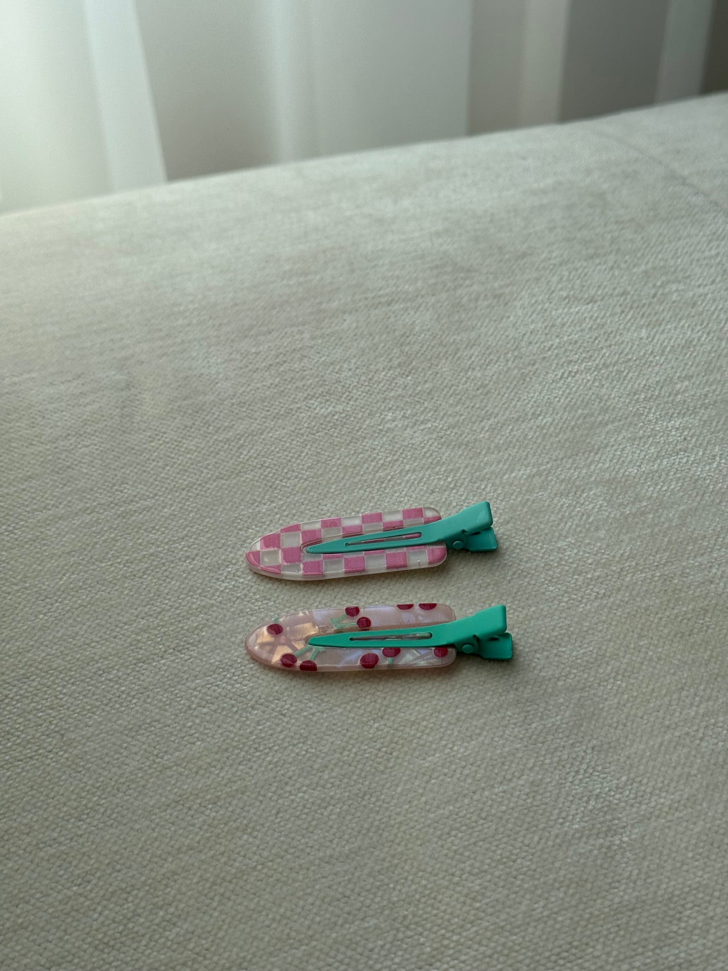 cherry hair clips