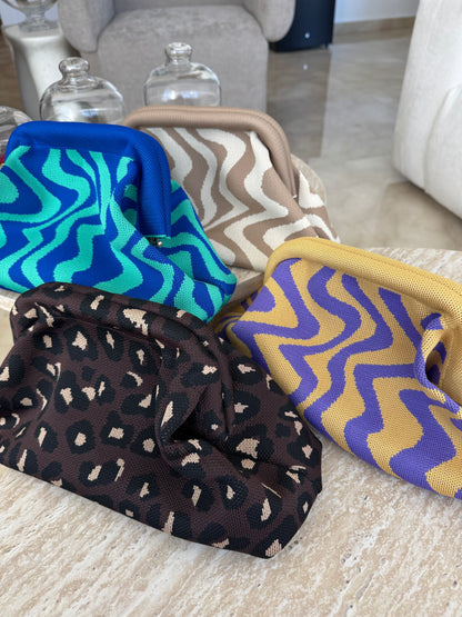 brown leopard pouch