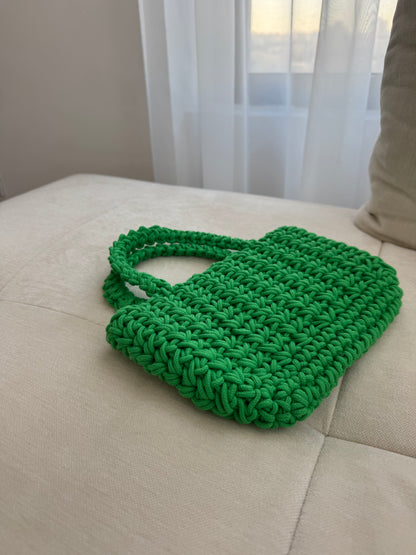 green beach bag