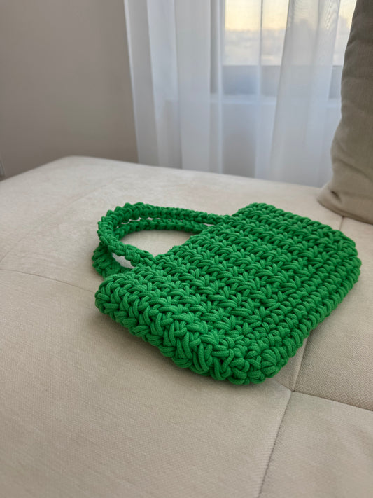 green beach bag