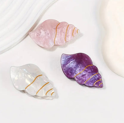 Purple seashell clip