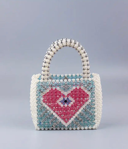 heart beaded bag